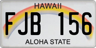 HI license plate FJB156