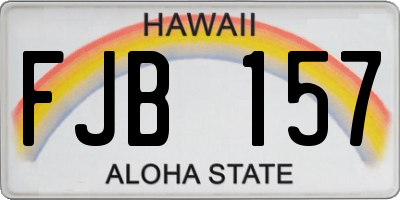 HI license plate FJB157