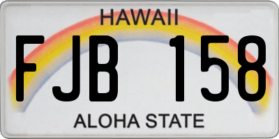 HI license plate FJB158
