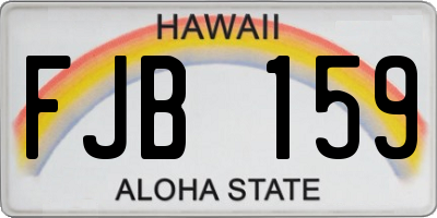 HI license plate FJB159