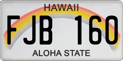 HI license plate FJB160