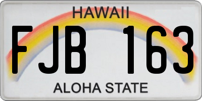 HI license plate FJB163