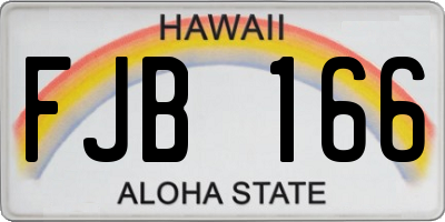 HI license plate FJB166