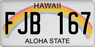 HI license plate FJB167