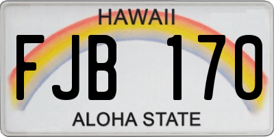 HI license plate FJB170