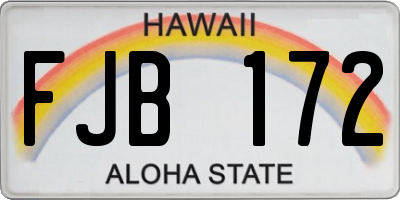 HI license plate FJB172