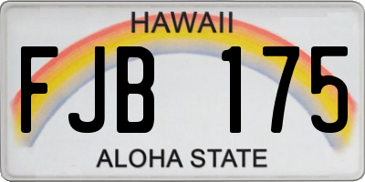 HI license plate FJB175