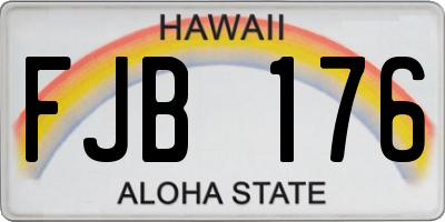 HI license plate FJB176