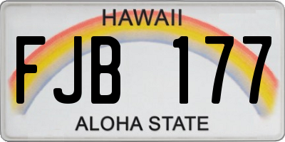 HI license plate FJB177