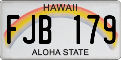 HI license plate FJB179
