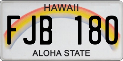 HI license plate FJB180