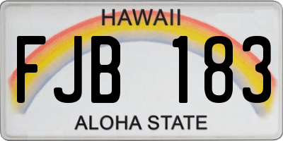 HI license plate FJB183