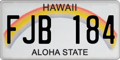 HI license plate FJB184