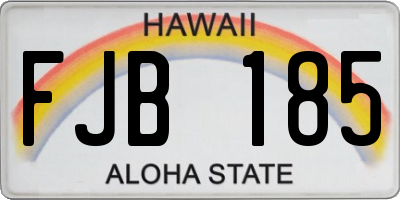 HI license plate FJB185
