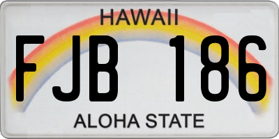 HI license plate FJB186