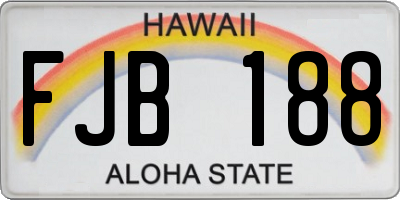HI license plate FJB188