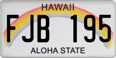 HI license plate FJB195