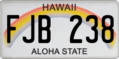 HI license plate FJB238