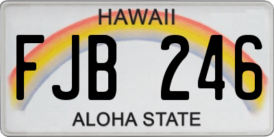 HI license plate FJB246