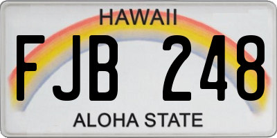 HI license plate FJB248