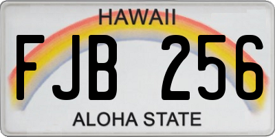 HI license plate FJB256