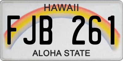 HI license plate FJB261