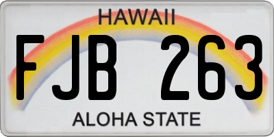 HI license plate FJB263