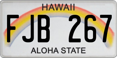 HI license plate FJB267