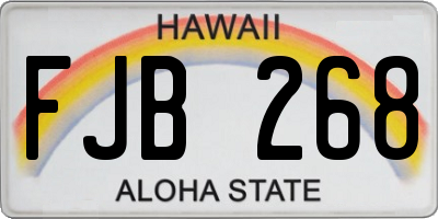 HI license plate FJB268