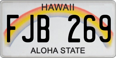 HI license plate FJB269