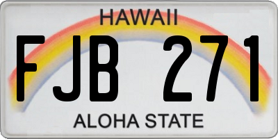 HI license plate FJB271