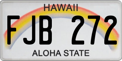 HI license plate FJB272