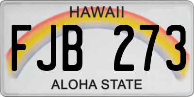 HI license plate FJB273
