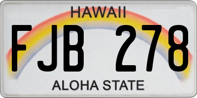 HI license plate FJB278
