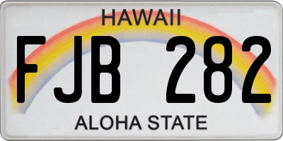 HI license plate FJB282