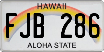 HI license plate FJB286