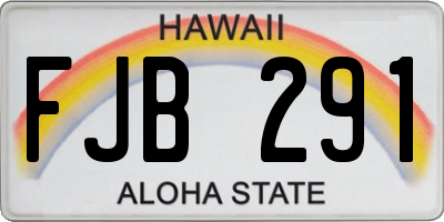 HI license plate FJB291