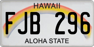 HI license plate FJB296