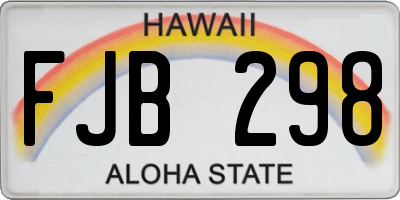 HI license plate FJB298