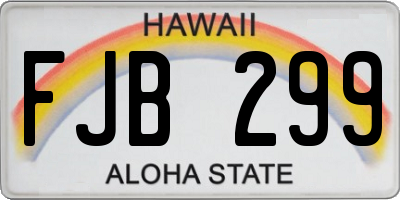 HI license plate FJB299