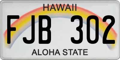 HI license plate FJB302