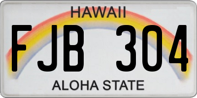 HI license plate FJB304