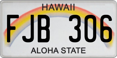 HI license plate FJB306