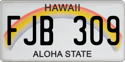 HI license plate FJB309