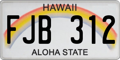 HI license plate FJB312