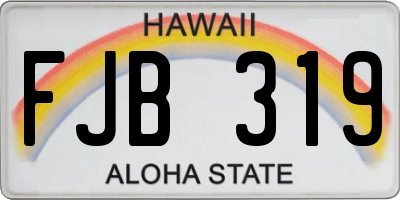 HI license plate FJB319