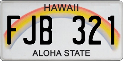 HI license plate FJB321