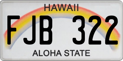 HI license plate FJB322