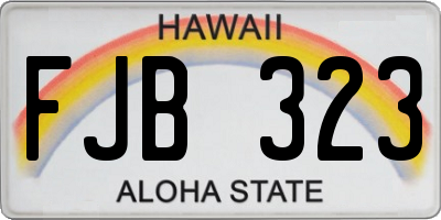 HI license plate FJB323