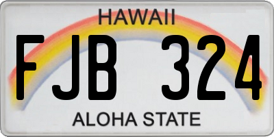 HI license plate FJB324
